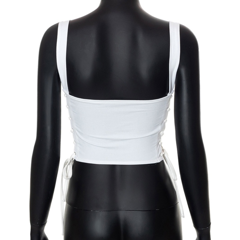 Áo Tank Top Dây Rút In Họa Tiết Quyến Rũ Thời Trang Cho Nữ