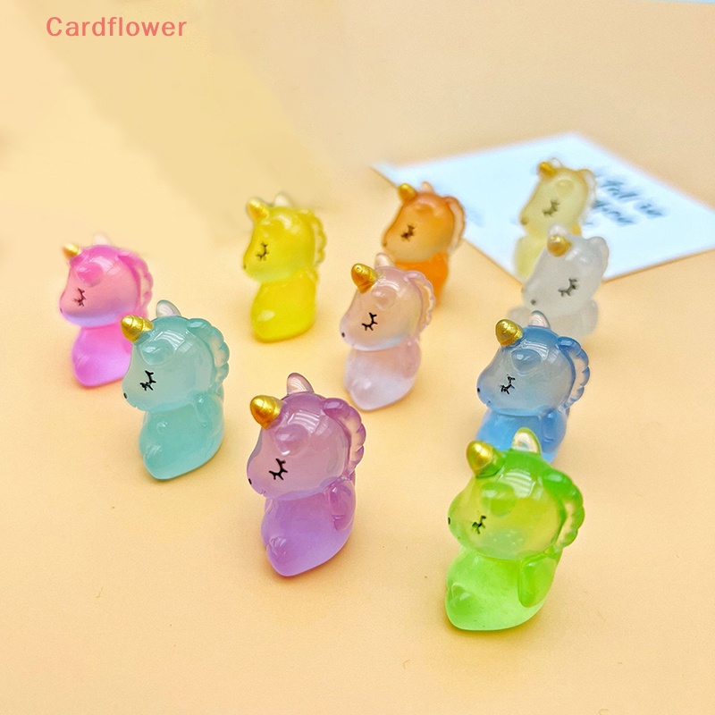 Bộ 2 Tượng Ngựa Mini Bằng Nhựa Phát Quang Dùng Để Trang Trí Mới