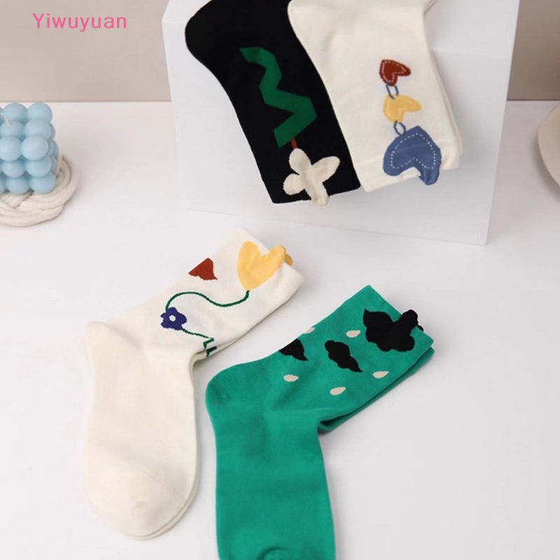 1 Đôi Tất Cotton Thoáng Khí Thời Trang Harajuku Nhật Bản Mới