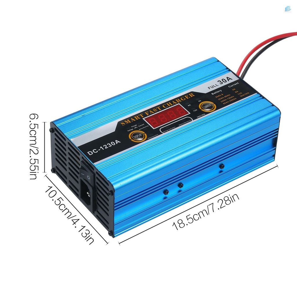 Bộ Sạc Pin Nhanh Thông Minh 12V 30A (s2mwvn) Với Màn Hình LCD Kỹ Thuật Số Cho Xe Hơi
