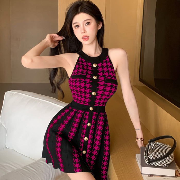 Influencer Áo Dệt Kim Hai Dây Ôm Ngực Màu Trơn Quyến Rũ Khí Chất Cho Nữ @
