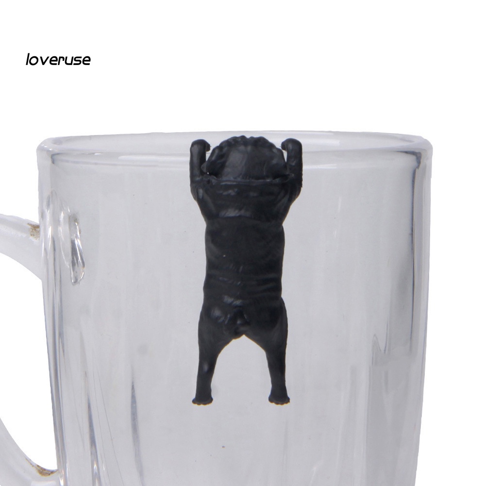 Mô Hình Chú Chó Pug Mini Có Móc Treo Trang Trí Sân Vườn