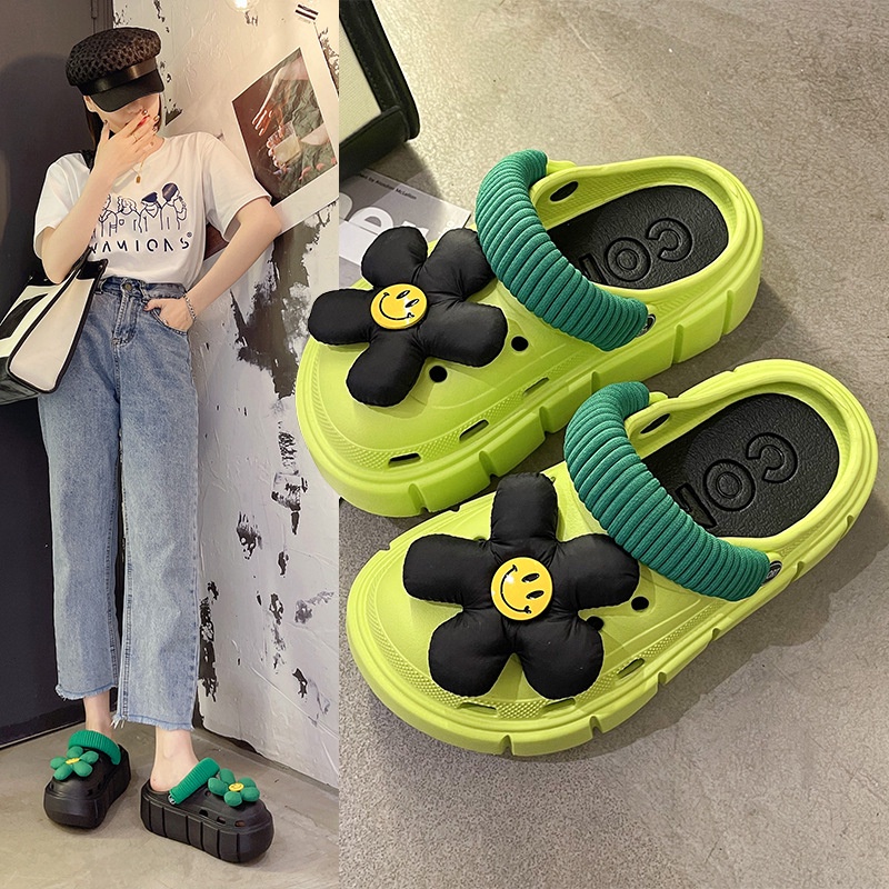 Dép Sandal Đế Xuồng Hai Mặt Bằng Eva Thời Trang Mùa Hè Hàn Quốc Thích Hợp Làm Quà Tặng Ngày Lễ Tình Nhân Cho Nữ