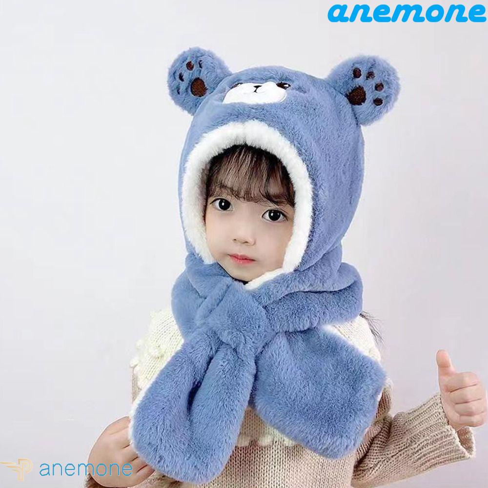 Mũ Beanie Vải Bông Mềm Hình Tai Gấu Sáng Tạo Thời Trang Thu Đông Cho Bé