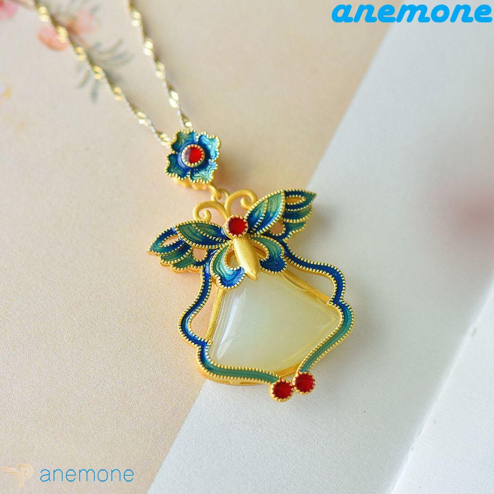 Khuyên Tai Hình Bướm Tráng Men Cá Tính Phong Cách Trung Hoa