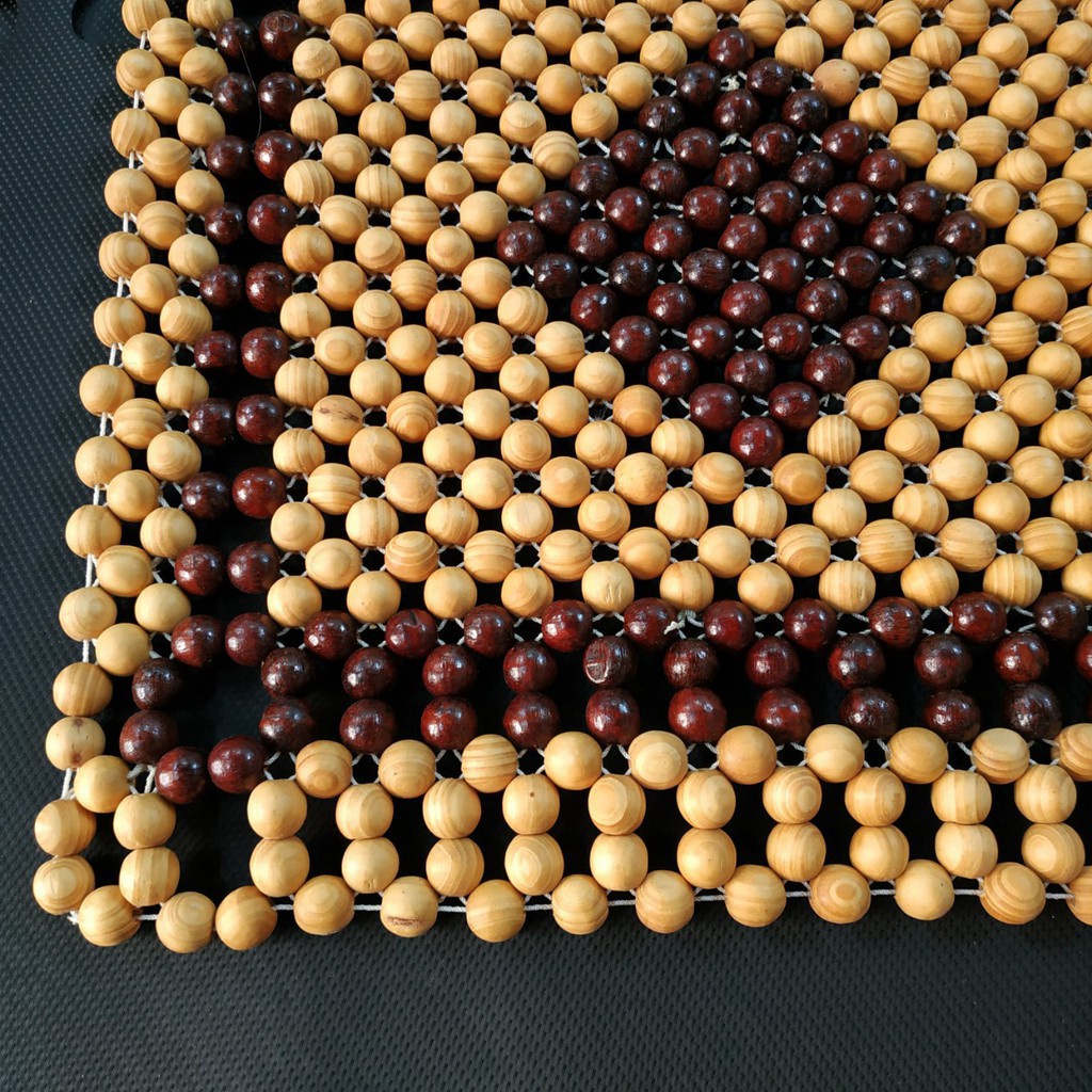 Lót Ghế Ô Tô Hạt Gỗ Thông Bền Đẹp, Hoạ Tiết Hạt Gỗ Đan Hoa Cao Cấp, Giúp Lưu Thông Mạnh Máu. Massage Cơ Thể