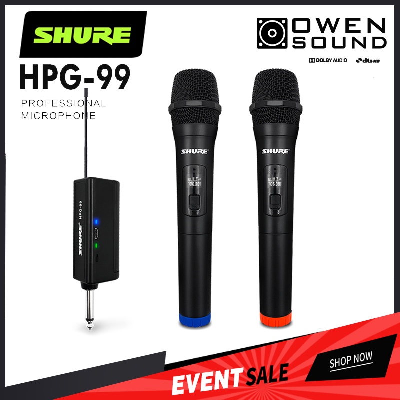 micro không dây SHURE HPG-99 tần số cố định mic hát karaoke miccro cầm tay Lõi micrô HD Khoảng cách nhận lý tưởng