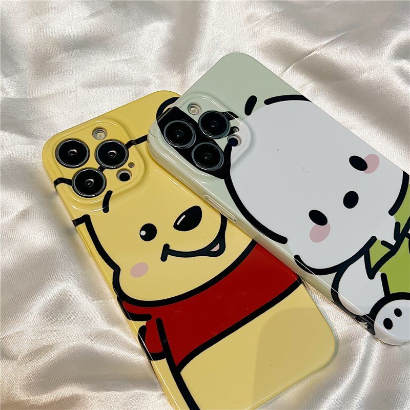 Ốp Điện Thoại Chống Sốc In Hình Gấu Cún Hoạt Hình Dễ Thương Cho Iphone 13 14pro 11 BO6A