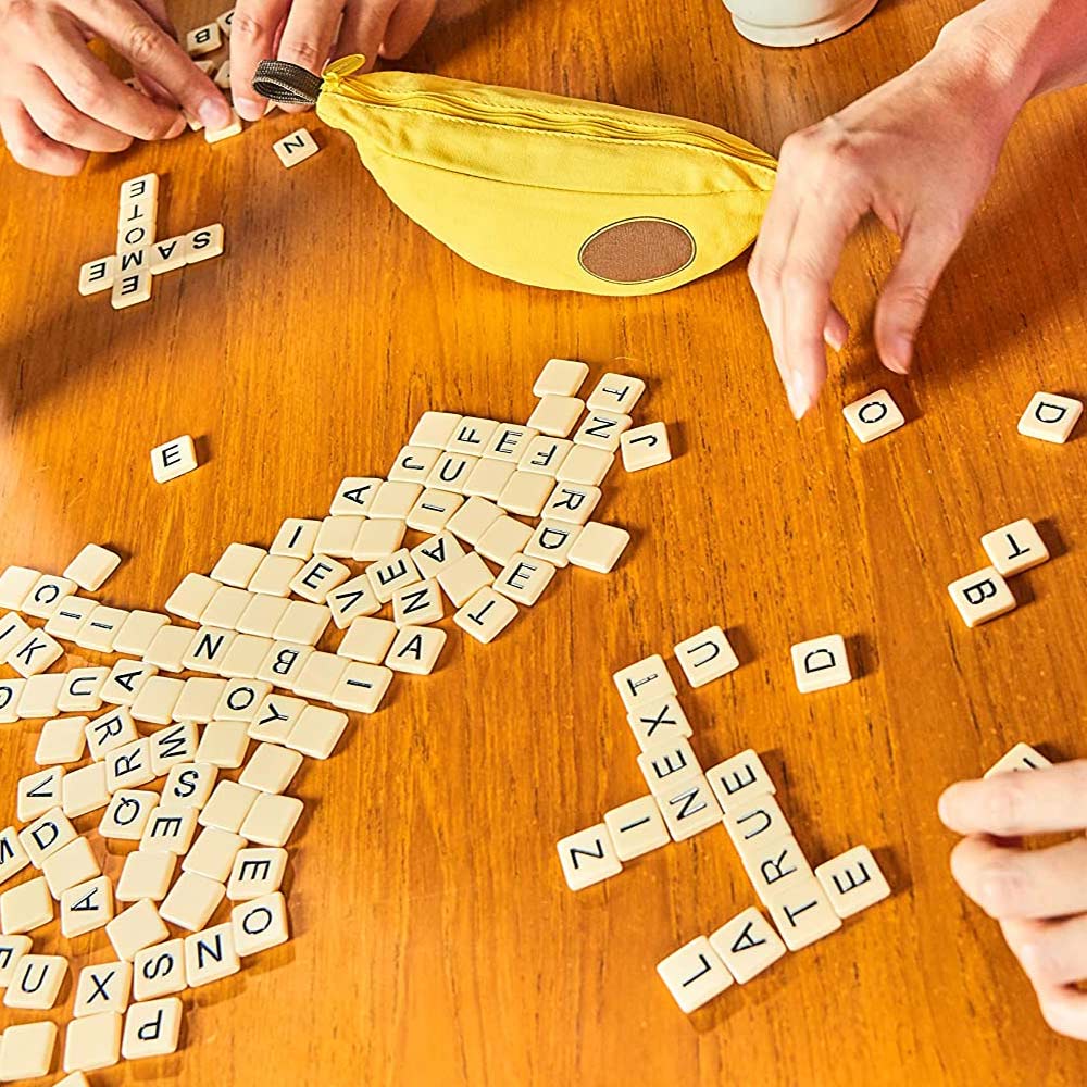Bananagrams Crossword Game Alphabet Educational Game Scrabble Game Family Fun Game Bananagram Word Play Board