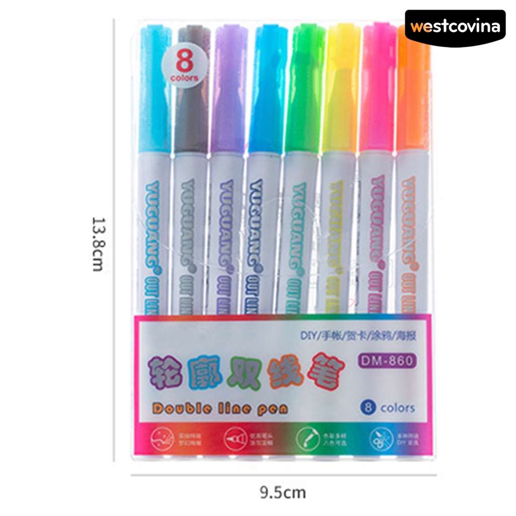 [COD]♪1 Bộ Bút Đánh Dấu Màu Sắc Tươi Sáng Không Mùi Thoải Mái DIY