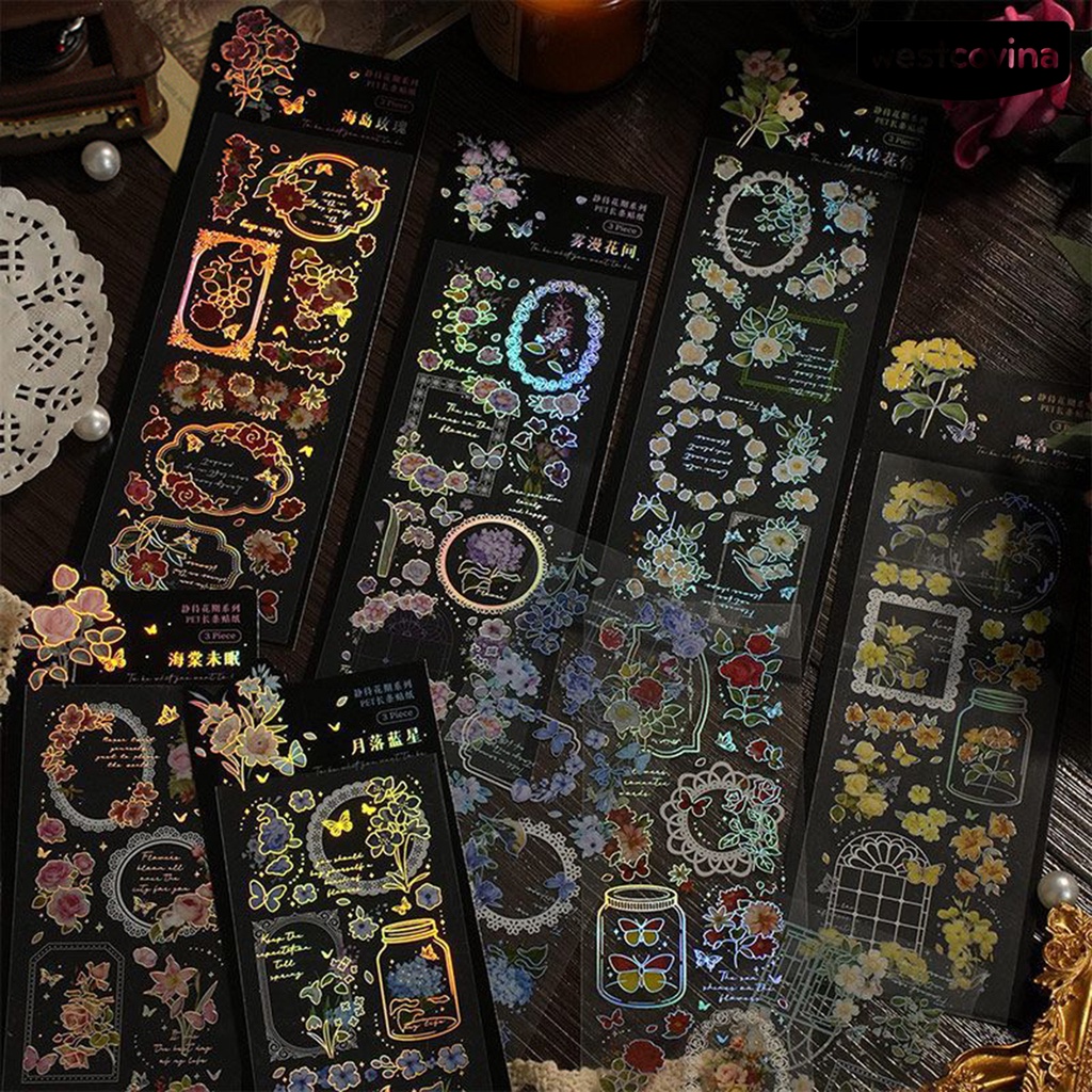 [COD]♪Bộ 2 Miếng Dán Tự Dính Trong Suốt In Họa Tiết Cây Cối Không Để Lại Dấu Vết