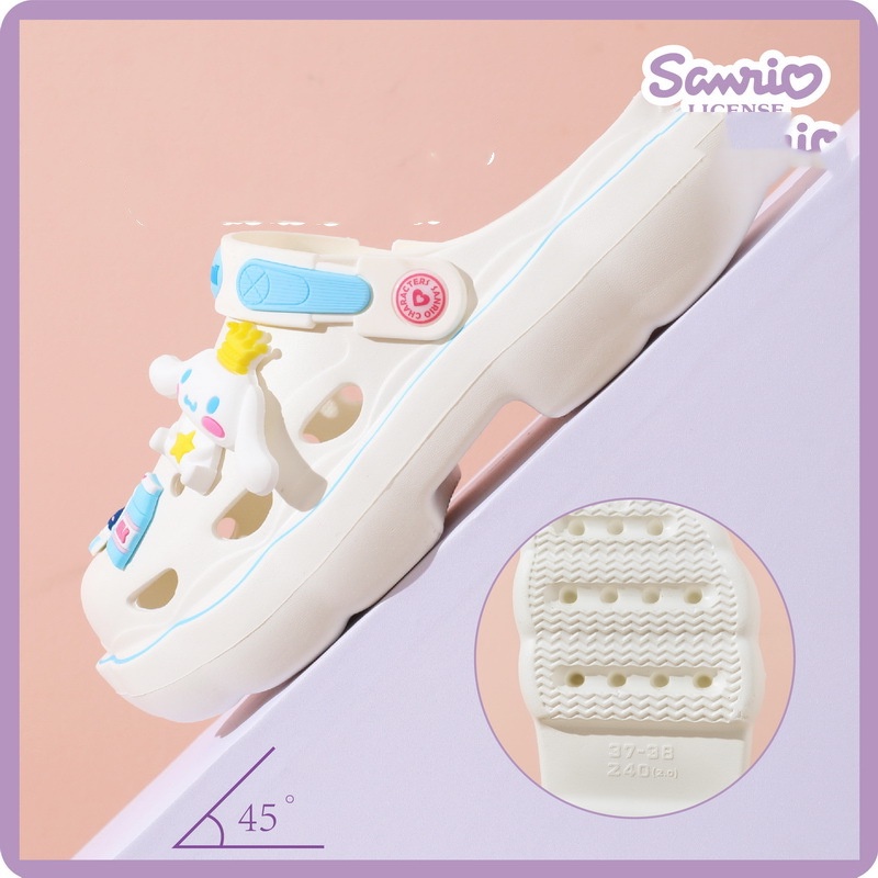 Giày Đi Biển Ngoài Trời Hình Hello Kitty Ngọc Bích Gui Dog Kuromi Cho Người Lớn