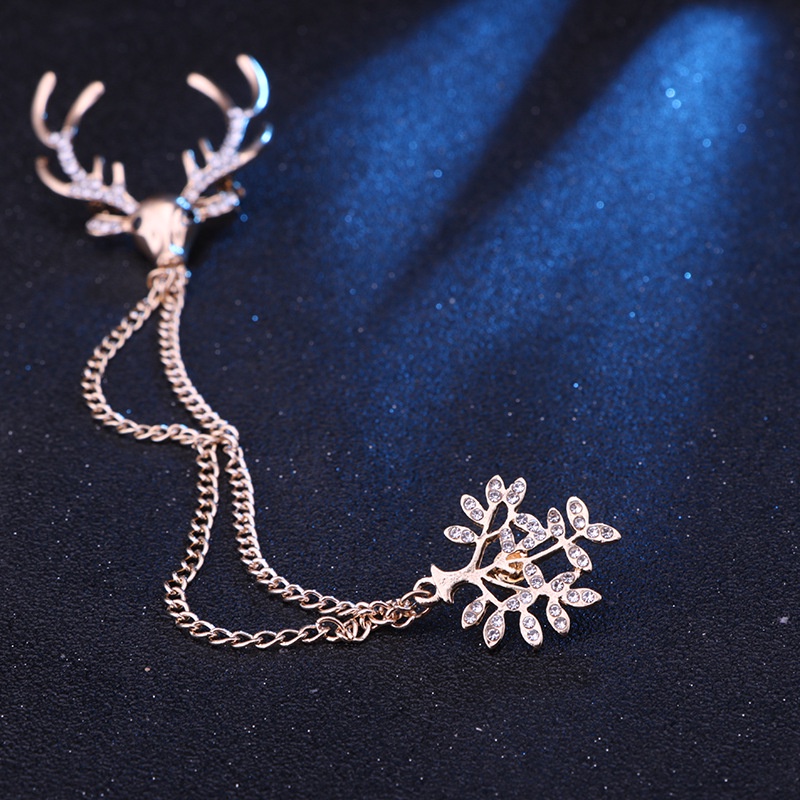 (MớI) Ghim CàI ÁO HìNh Chú Hươu ĐíNh Đá ThờI Trang Cho Nam Nữ