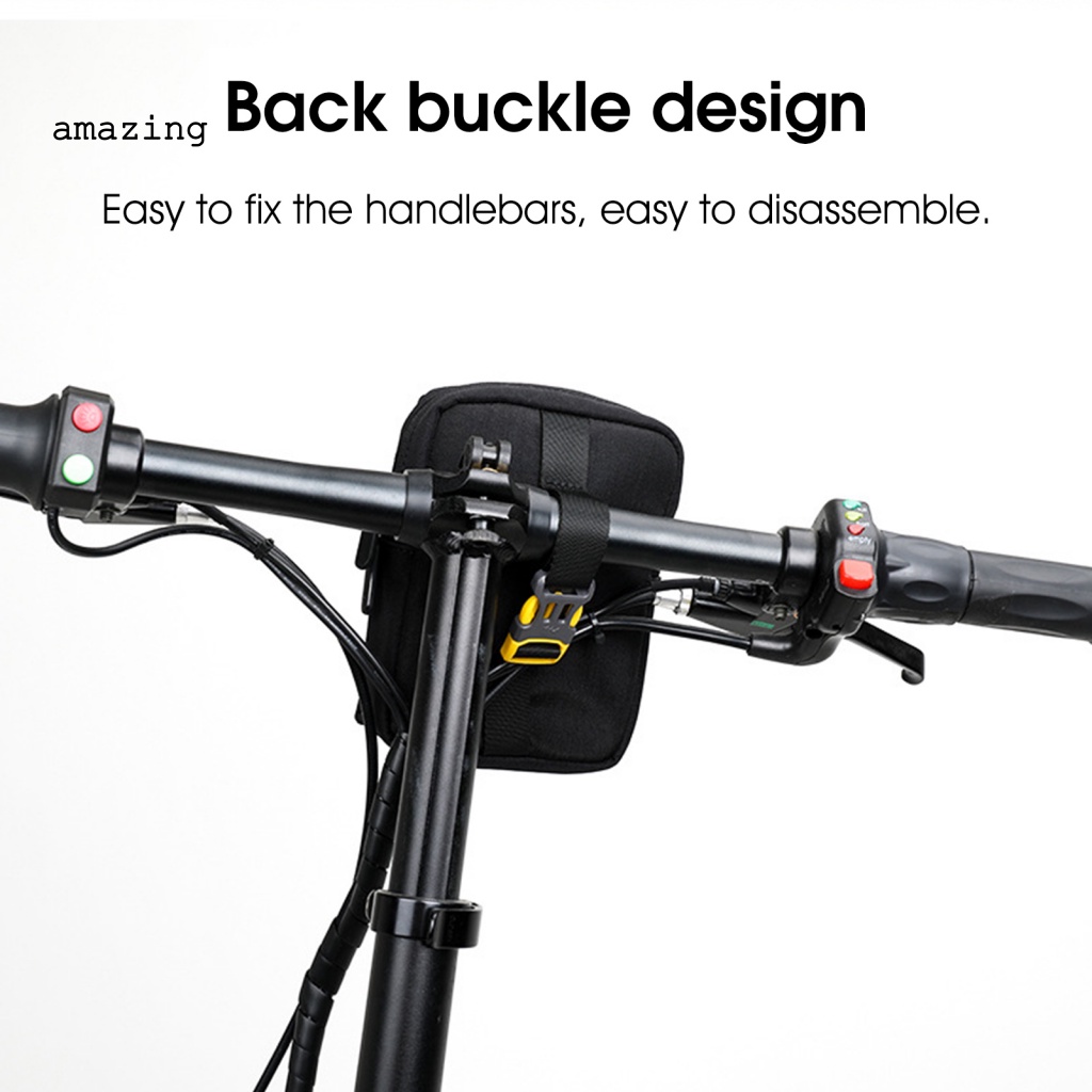 Túi Đựng Đồ Gắn Tay Lái Xe Đạp Màu Đen / Xám Không Phai