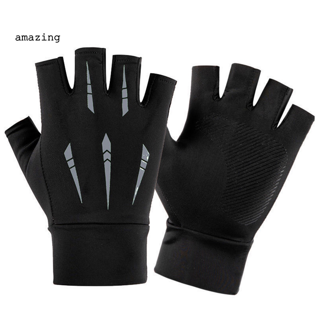 1 Đôi Găng Tay Nửa Ngón Chống Mồ Hôi Dùng Lái Xe Đa Năng