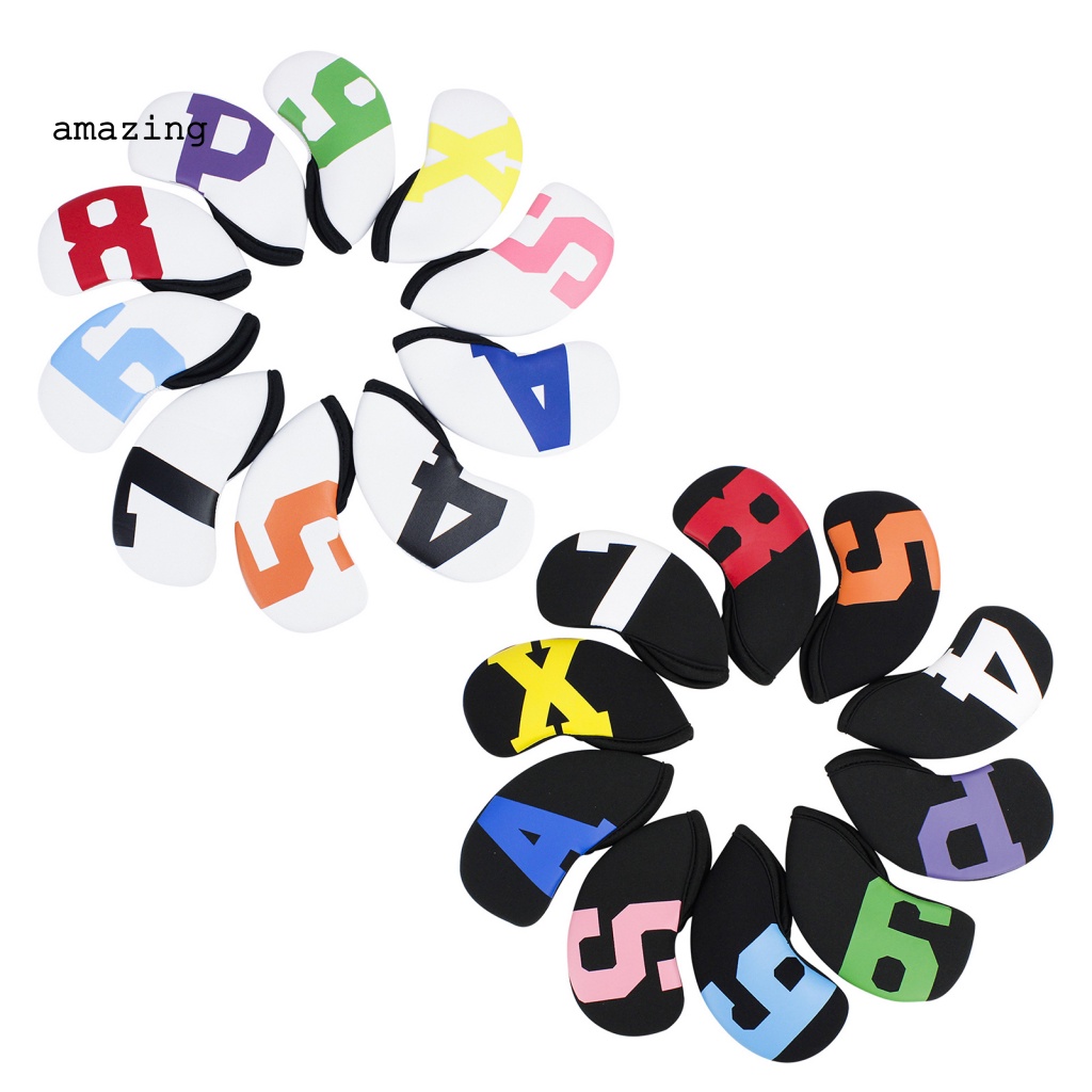 Set 10 Vỏ Bọc Gậy Đánh Golf Chống Rung Chống Trầy Xước