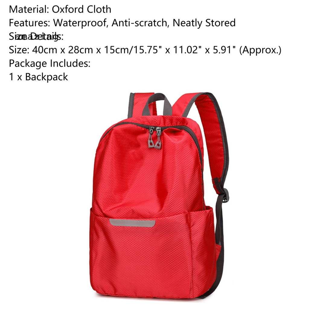 Ba Lô Leo Núi Màu Sắc Đơn Giản Trọng Lượng Nhẹ Có Khóa Kéo