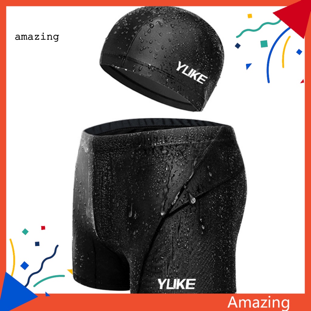 Set 2 Mũ Bơi Co Giãn Chống Mài Mòn Thời Trang Mùa Hè Cho Nam