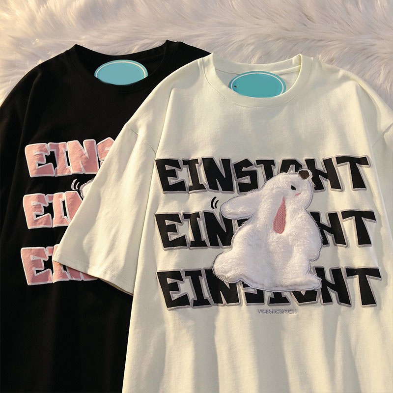 Áo Thun Cotton Tay Ngắn In Hình Đồ Họa Phong Cách Hàn Quốc Mẫu Mới 2023 Thời Trang Cho Nữ