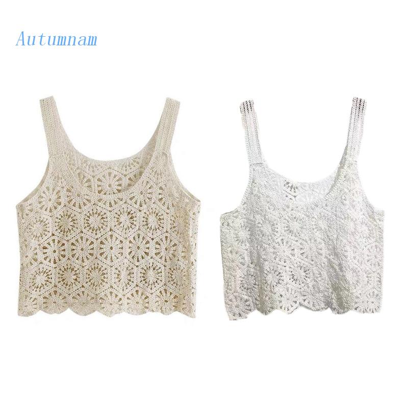 Áo Croptop Dệt Kim Không Tay In Họa Tiết Hoa Phong Cách Boho Cổ Điển Thời Trang Mùa Hè Cho Nữ