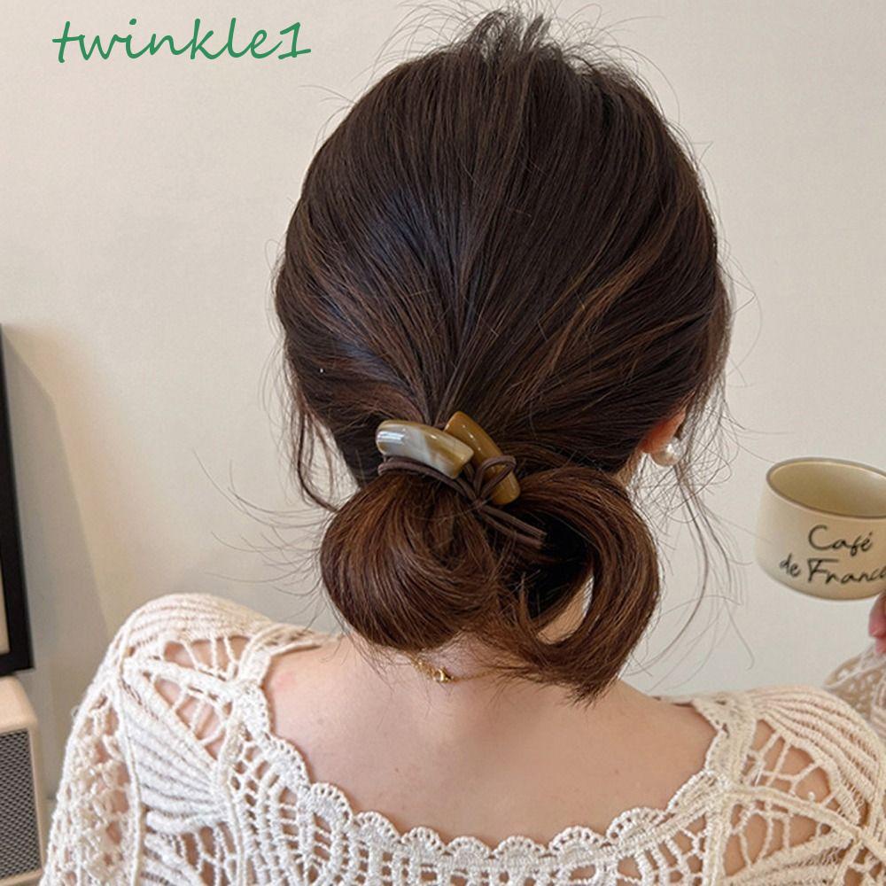 Dây Buộc Tóc Đuôi Ngựa Co Giãn Phong Cách Hàn Quốc Thanh Lịch Cho Nữ