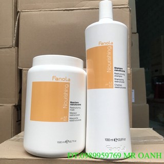 Gội và hấp phục hồi tóc hư tổn Fanola Nuti Care 1000ml/1500ml _{NEW}_