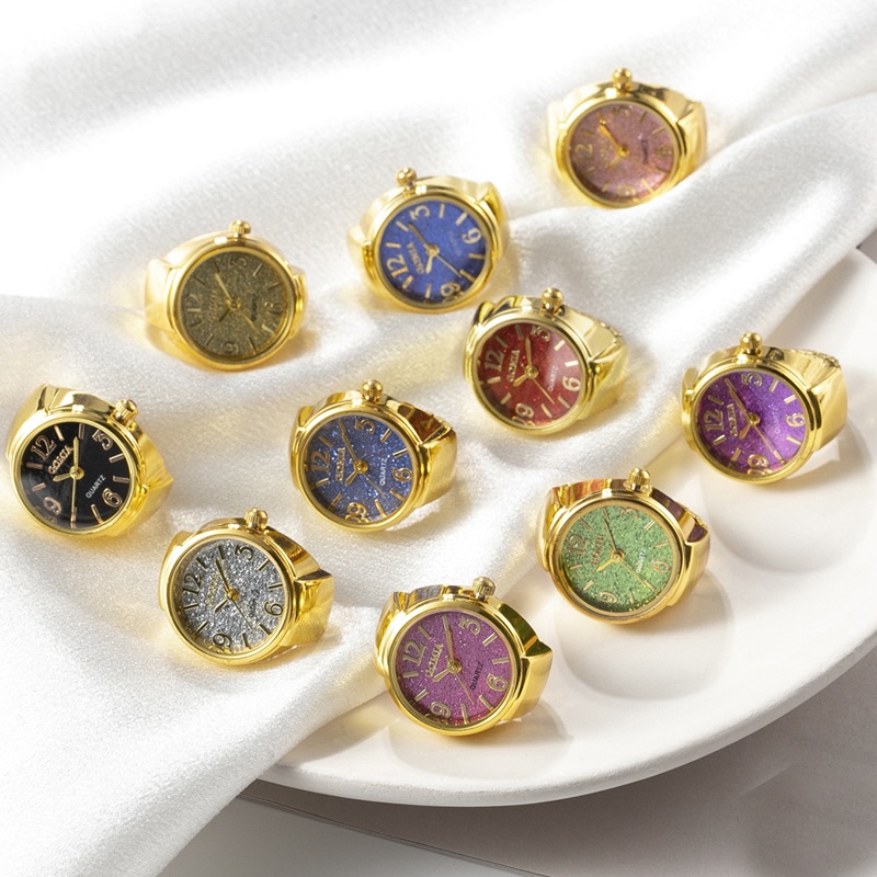 Đồng Hồ Dạng Nhẫn Đeo Tay Phong Cách Vintage Thời Trang Cho Nữ