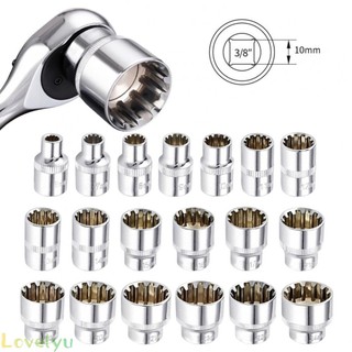 ⭐2023 ⭐Socket 3/8\" Square Driver 6-24mm Chrome Vanadium Steel Ratchet Socket