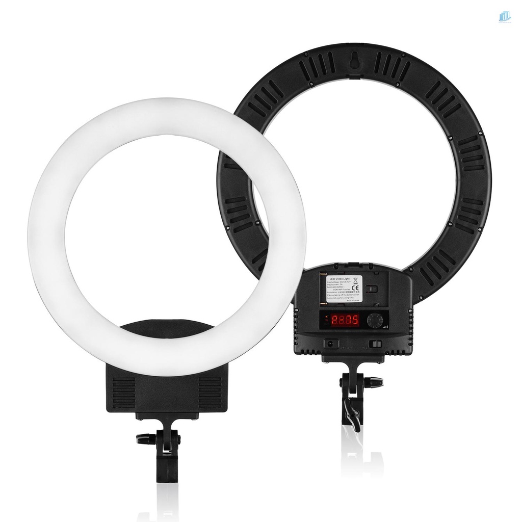 Vòng Đèn LED 12 Inch 36W Có Thể Điều Chỉnh Độ Sáng + Giá Đỡ Đầu Tròn Nhỏ Để Bàn Chuyên Nghiệp Cho Trang Điểm / Quay Video