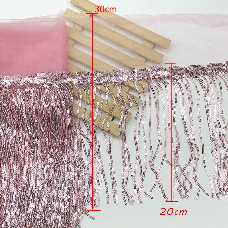 1 Yard Dây Tua Rua Nhiều Màu Sắc Cắt Vải Ren Bản Rộng Trang Trí Váy Khiêu Vũ Latin / Trang Trí Thủ Công DIY