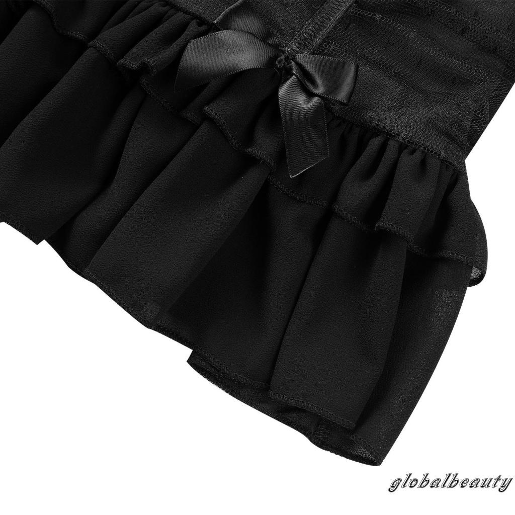 Đầm Hai Dây Mùa Hè Màu Trơn Viền Xếp Ly Cắt Thấp Một Mảnh Cho Nữ