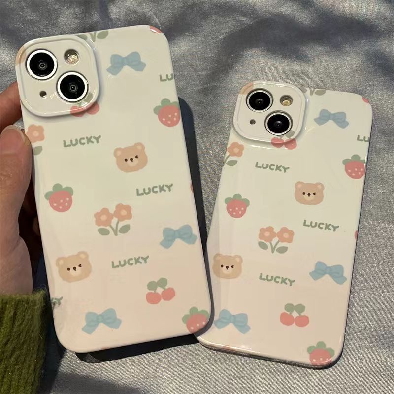 Phù Hợp Ốp Điện Thoại Họa Tiết Trái Dâu Nhỏ Xinh Cho Iphone 11pro xsmax14pro 1212iPhone13 JL8Q