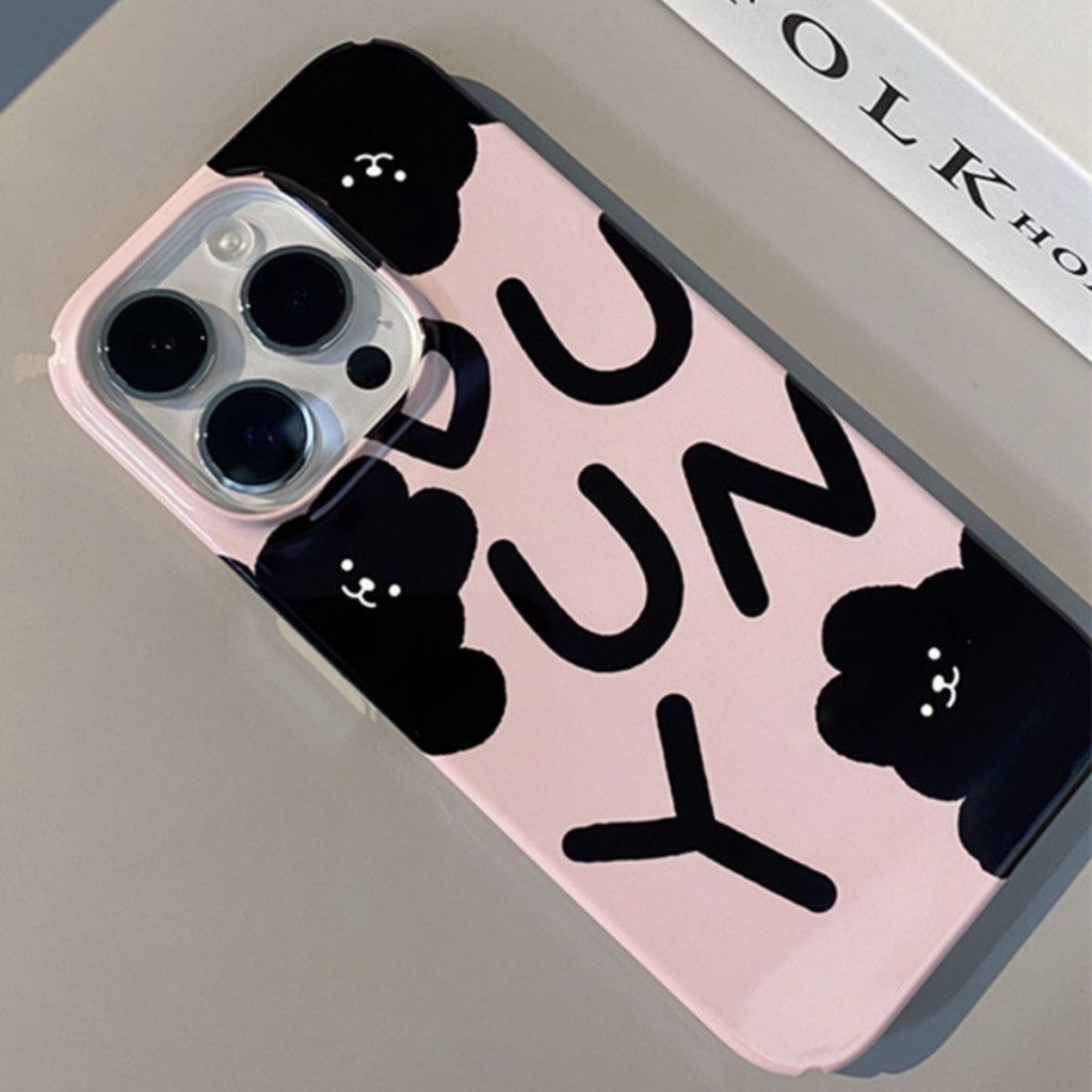 Ốp Điện Thoại Cứng Họa Tiết Thỏ Và Chữ Tiếng Anh Độc Đáo Thời Trang Cho Iphone 11 13 12Promax 14