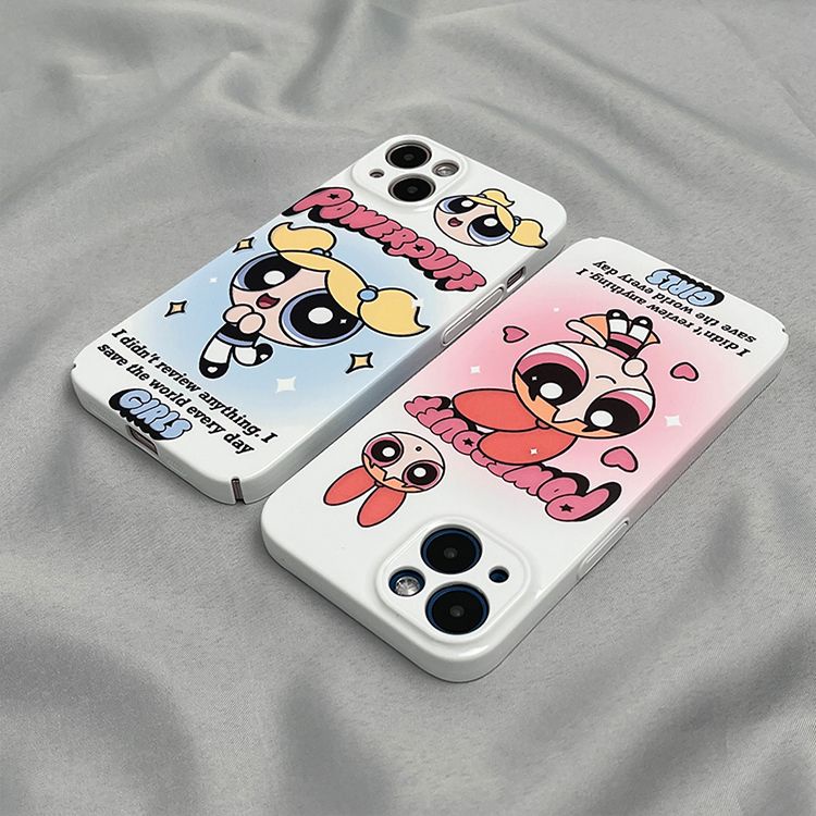 Ốp Điện Thoại Cứng Họa Tiết Hoạt Hình Powerpuff Girls Dễ Thương Cho Iphone13 xr 11xs 14piPhone12 Apple 7 / / 8