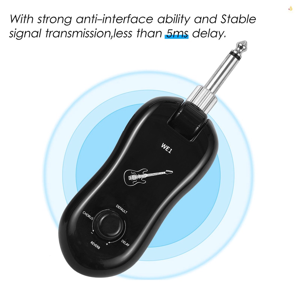 Hệ Thống Đàn Ghi Ta Kỹ Thuật Số Không Dây (Bộ Thu + Nhận) Hỗ Trợ OTG Phạm Vi 50M Tích Hợp Pin 220° Giá Đỡ Điện Thoại Hea Xoay Được Tiện Dụng