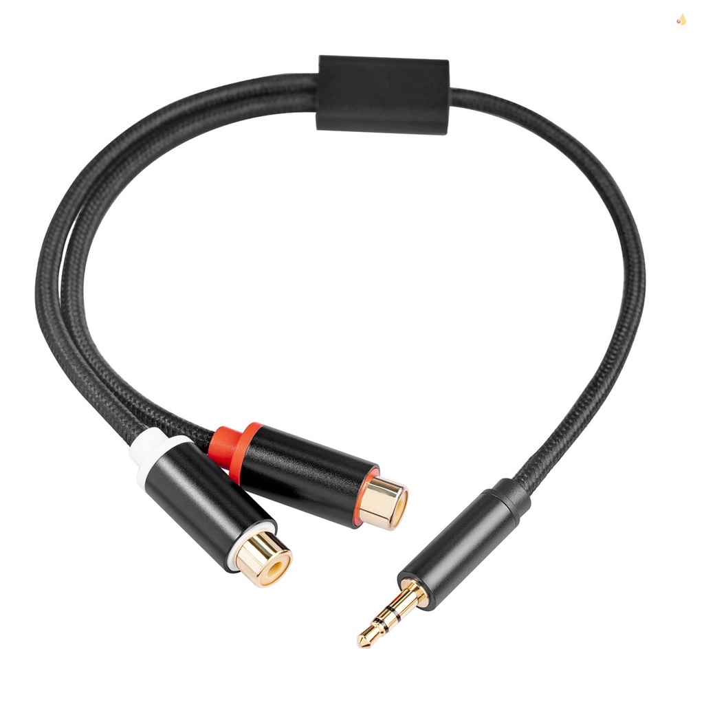 Cáp Âm Thanh 3.5mm ĐầU CắM Sang Lỗ CắM RCA 1 / 8 Inch Sang ĐầU CắM RCA Mạ VàNg 1Ft Chuyên DụNg Cho PC TV DVD MP3