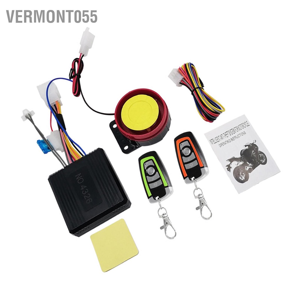 Vermont055 Báo động chống trộm xe máy Điều khiển từ xa Động cơ khởi độ nhạy cao một chiều