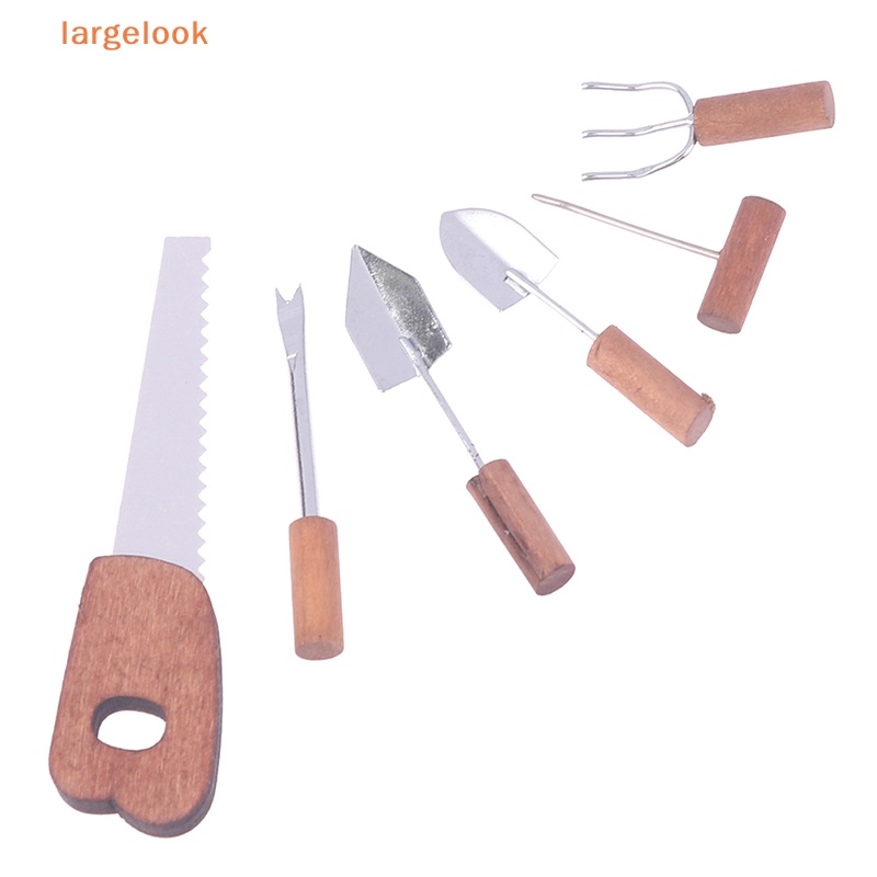 1 Set Dụng Cụ Làm Vườn Mini Hình Tam Giác Có Móc Sắc Bén Trang Trí Nhà Búp Bê