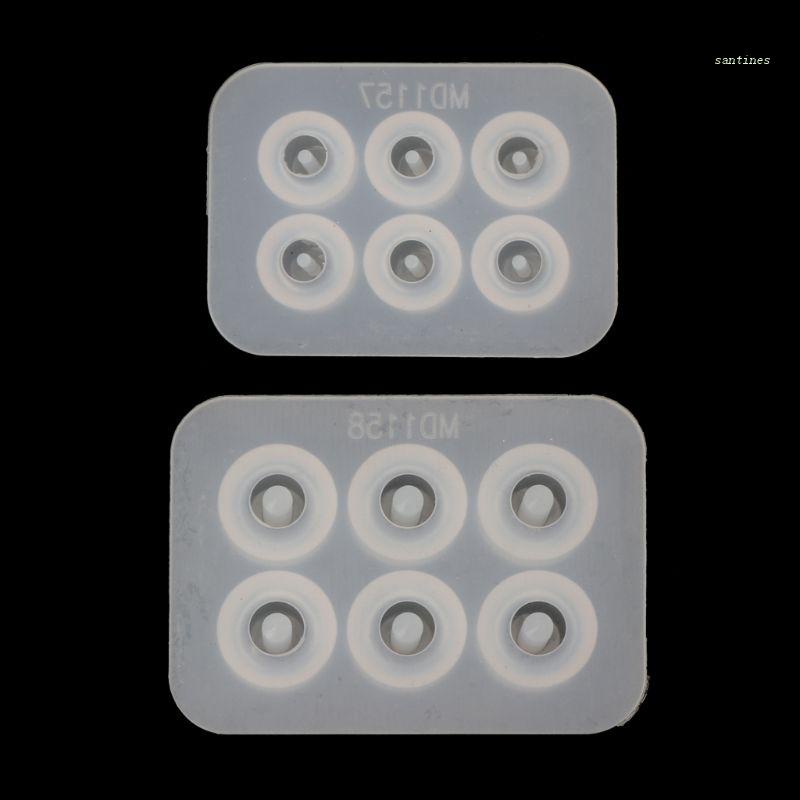 Khuôn Silicon Làm Mặt Dây Chuyền 6 Ngăn Hình Cầu Tiện Dụng