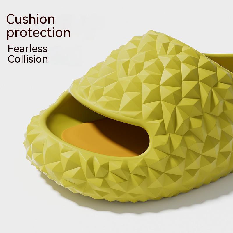 Dép Đi Trong Nhà / Ngoài Trời Đế Dày Bằng Eva Hình Trái Sầu Riêng Dễ Thương Cho Cặp Đô