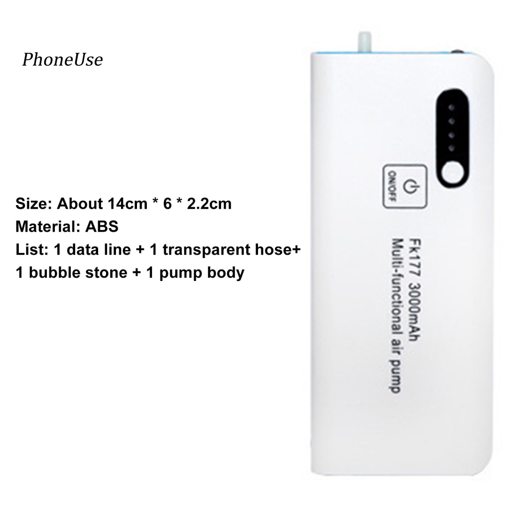 Máy Bơm Khí Chìm Bằng PU USB Nhỏ Gọn Đa Năng Cho Bể Cá