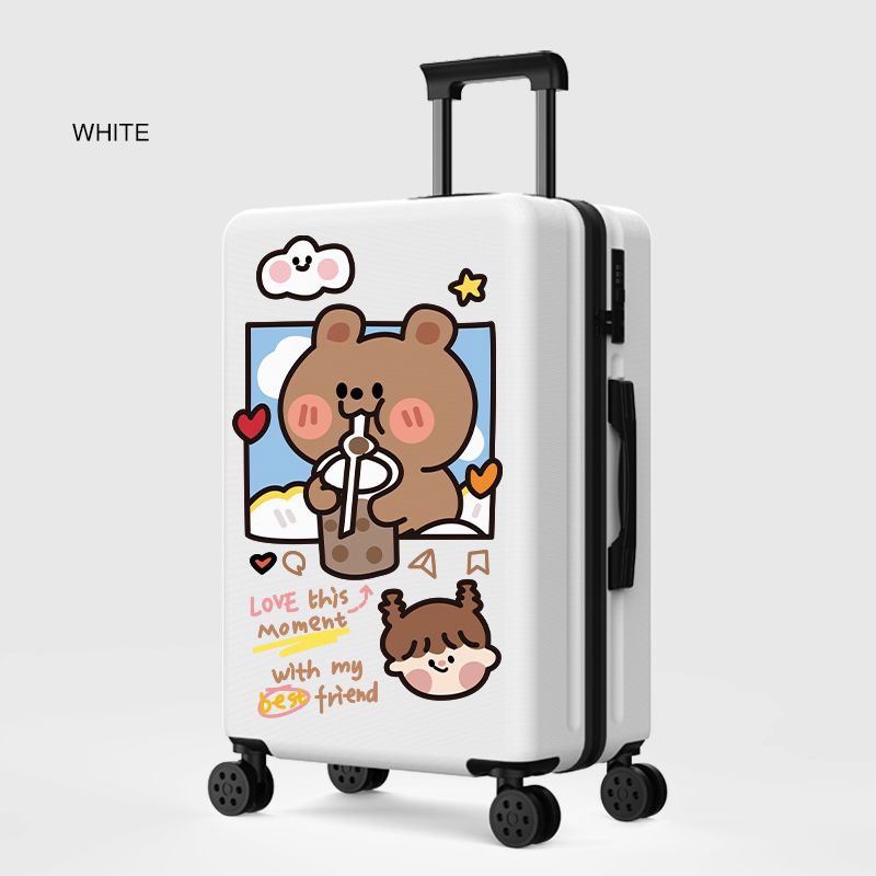 HT XIANSHENG Va Li Kéo Cỡ Lớn Chống Nước Chống Trầy Xước Họa Tiết Hoạt Hình Dễ Thương Thông Dụng Cho Học Sinh