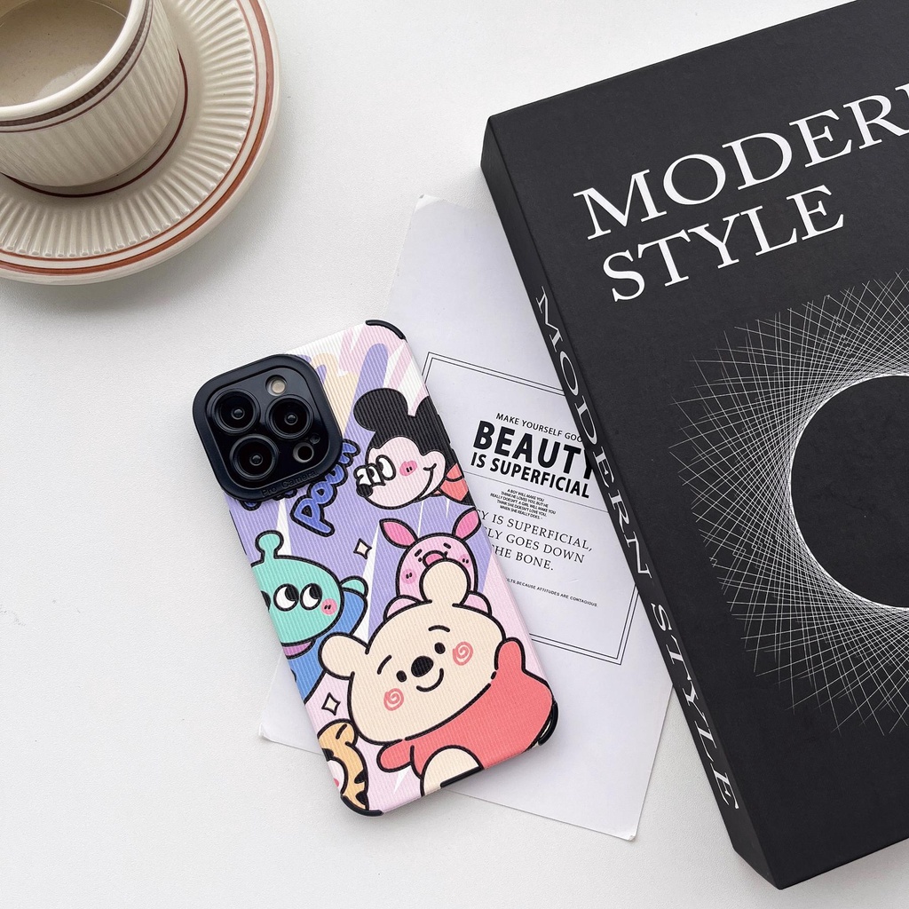 DISNEY Ốp Điện Thoại tpu PC Silicon Mềm Chống Sốc In Hình Hoạt Hình Sanrio Cho iPhone 14 13 12 11 Pro Max XS XR 7 8 Plus