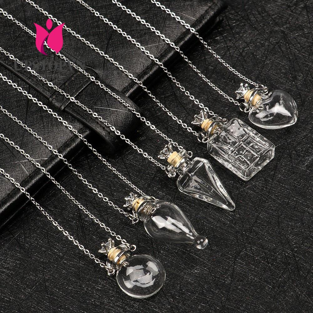 Upstopvn Vòng cổ Mặt Vương Miện Có Thể Mở Ra Nước Hoa|Trang Sức Kỷ Niệm Trang Sức Hình Giọt Nước Trái Tim Giọt Nước