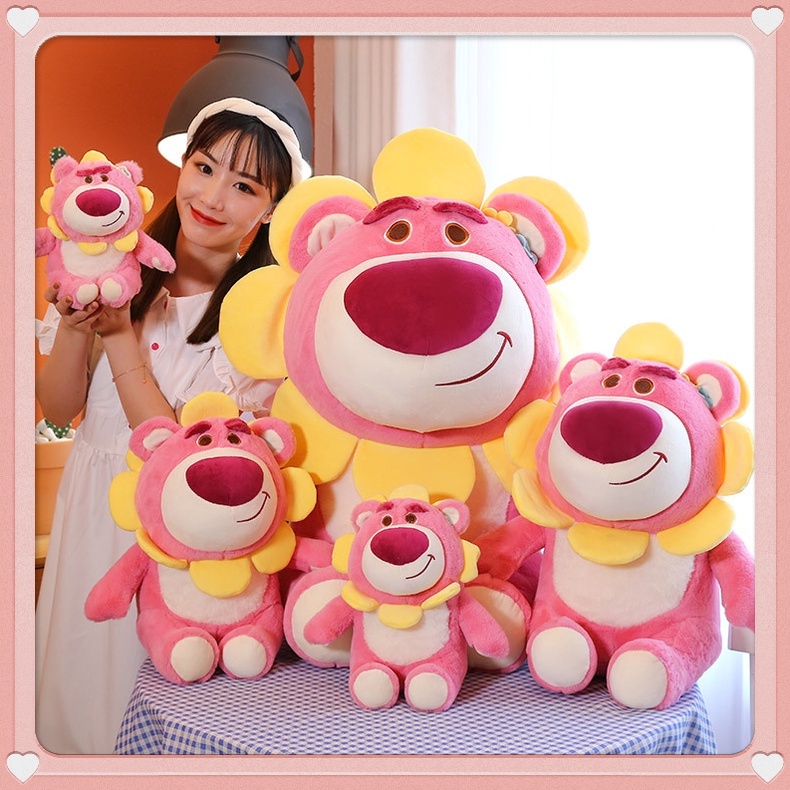 Đồ chơi nhồi bông Hình Gấu Teddy Và Hoa Hướng Dương Mềm Mại Đáng Yêu