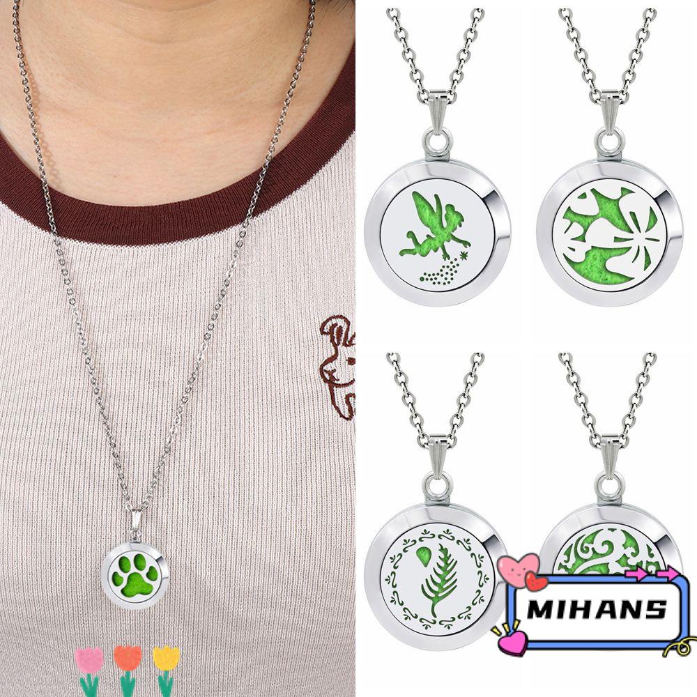 Vòng cổ Khuếch Tán Tinh Dầu Bằng Thép Không Gỉ Thời Trang Cho Nam Và Nữ Charms