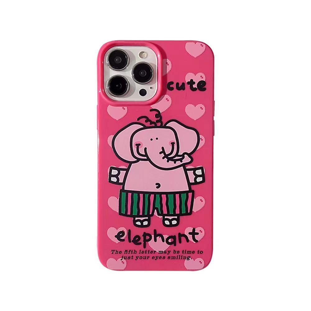 ✅Ốp Điện Thoại Mềm Họa Tiết Tranh Sơn Dầu Graffiti Màu Hồng Cho Iphone 8p 12Max 14Pro13 xr11 2IXW