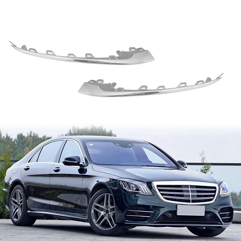 2228857800 Miếng Dán Thanh Cản Trước Bên Phải Màu Chrome Cho Mercedes-Benz W222 S Class 2018 2019 2020
