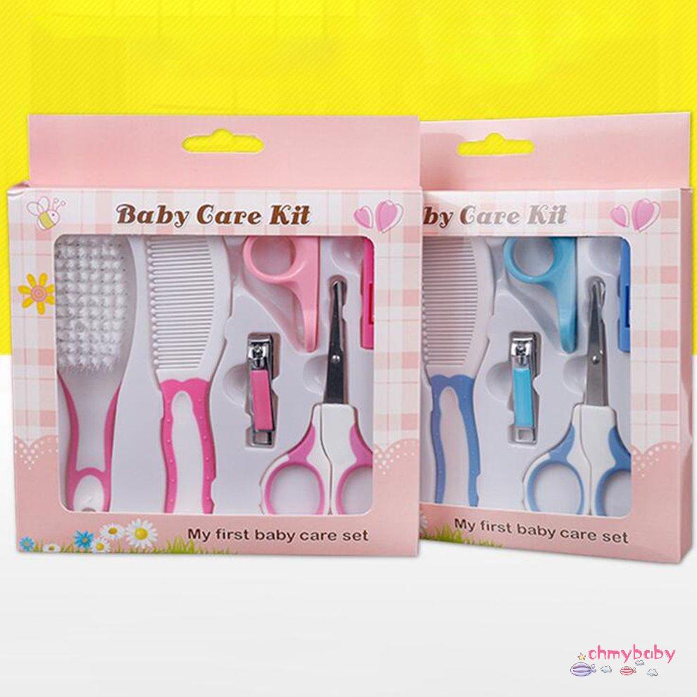 [OMY] Đồ Dùng Cho Bà Mẹ Và Trẻ Em Bộ Dụng Cụ Chăm Sóc Móng Tay Sơ Sinh Kéo Cắt Bàn Chải Lược Bấm 6 Món [P/9]