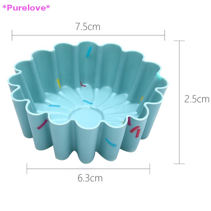 Set 6 Khuôn Làm Bánh Muffin Bằng Silicon Cấp Thực Phẩm Tái Sử Dụng Tiện Lợi Mới